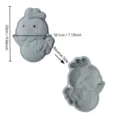 Vue détaillée du moule à pâtisserie en silicone gris, montrant dimensions et verso. - Signe du Zodiaque - Coq / Gris