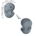 Moule à gâteau en silicone serpent pour pâtisserie, joli animal de dessin animé chocolat moule outil - Zodiaque Chinois - Serpent / Gris