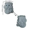 Moule à gâteau en silicone tigre mignon pour pâtisserie DIY, antiadhésif 18x23.5cm - Zodiaque Tigre / Gris