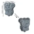Détail du moule à gâteau en silicone mouton montrant les dimensions et le verso précis. - Zodiaque Mouton / Gris