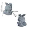 Silicone rabbit carrot cake mold cartoon baking tool in grey color for DIY baking - Zodiac Rabbit / Gray