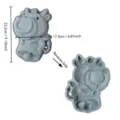 Grey silicone baking mold with cute cartoon ox design, perfect for cakes and DIY craft projects. - Zodiac Ox / Gray