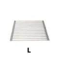 Roll-up kitchen sink dish drying rack, stainless steel roll mat for draining tableware. - 47cm 15-Tube Drain Rack