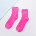Hellrosa flauschige Korallenfleece Socken Damen, warme Winterschlaf und Hausschuhe. - Farbe 8