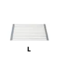 Egouttoir pliable pour evier de cuisine en acier inoxydable tapis rouleau taille L. - Petit Égouttoir 12 Tubes 38cm