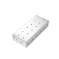 Stainless steel BBQ smoker box for outdoor grilling, rectangular multi-hole design tool. - 22-Hole Smoker Box (Carton Packaging)