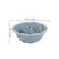 Moule à gâteau en silicone gris moule à pâtisserie spiralé 24.5cm rond ustensile de cuisine - Grand Moule Spiral / Gris