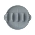 Support a taco en silicone plateau rond gris grille ondulee pour cuisine mexicaine - Poêle à Tortilla Ronde / Gris