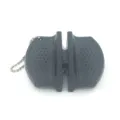 Mini aiguiseur de couteau portable noir outil de cuisine avec chaîne pour affûtage rapide. - Noir
