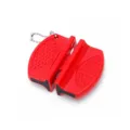 Mini aiguiseur de couteau, outil d'affûtage de cuisine portable rouge avec porte-clés. - Rouge