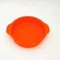 Moule à gâteau rond en silicone orange pour la cuisson, plat de pâtisserie anti-adhésif. - Moule à Gâteau Orange