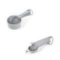 Set de cuillères à mesurer en plastique pour cuisine, cuillères empilables grises. - Set de 17 Cuillères à Mesurer / Gris