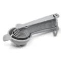 Ensemble de cuillères à mesurer en plastique gris avec sépare-œufs et anneau de cuisine - Set de 12 Cuillères à Mesurer / Gris