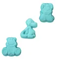 Moule a gateau en silicone lot de 3 animaux de dessinanime pour chocolat mousse et gateaux! - Moule à Gâteau Vert Set de 3 / Vert