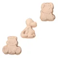 Joli moule à gâteau en silicone 3 pièces dinosaure chiot hippopotame outil de pâtisserie - Moule à Gâteau Rose Set de 3 / Rose