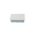 Pratico vassoio per cubetti di ghiaccio in silicone grigio con coperchio trasparente - Coperchio in silicone / Grigio