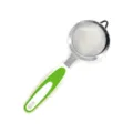 Tamis à farine à maille fine en acier inoxydable avec poignée en plastique vert. - Tamis à Farine Vert