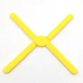 Yellow folding silicone trivet, heat resistant kitchen mat for hot dishes and pots - Yellow
