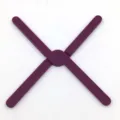 Foldable silicone heat insulation pad anti-scald kitchen trivet pot mat purple color design. - Purple Heat Insulation Pad