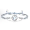 Handgemachte geflochtene Armband Damen Zirkon Diamant Stil ins Armband Schmuck Geschenke - Feder-Stil