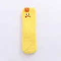 Calzini soffici in pile corallo giallo con ricamo di pulcino, variante calzino invernale. - Colore 5