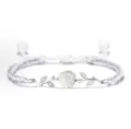 Handmade braided bracelet for women minimalist chic zircon shell flower white rope jewelry - Rose Style