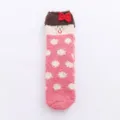 Calze Invernali Pile Soffici Fiocco Carino Fantasia Pois Rosa Calzini Da Donna - Colore 10