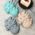 Moule à gâteau en silicone dragon DIY, ustensile de cuisine forme animal mignon antiadhésif. - Moule à Gâteau Dragon / Gris