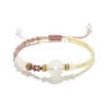 Minimalistisches handgeflochtenes Armband im chinesischen Stil mit weißer Jade-Schnalle - S633 Damen Stil