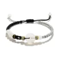 Handgefertigtes geflochtenes Armband mit Jade-Imitat Sicherheitschnalle, schicker Schmuck. - S633 Herren Stil