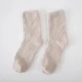 Winter dikke koraalvleece effen slaapsokken middelhoge gezellige warme pluche sokken dames. - Eén maat / Kleur 5