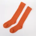 Women coral fleece long socks winter warm thickened cozy sleep socks for home daily wear - One Size / Orange