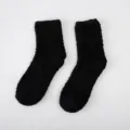 Zwarte zachte koraalvleece sokken, dikke warme wintersokken voor comfortabel thuis. - Eén maat / Kleur 13