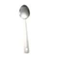 Stainless steel cooking spoon detail view, durable kitchen utensil with handle hanging hole - Rice Spoon