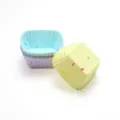 Moules à cupcakes carrés en silicone coloré et tasses à muffins résistantes à la chaleur - Ensemble Carré 20 Pcs