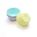 Moules à muffins en silicone réutilisables ensemble de tasses de cuisson pastel colorées - Ensemble Rond 20 Pcs