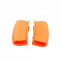 Silicone pot handle cover heat resistant kitchen tool anti scald silicone grip 2pcs orange - Orange