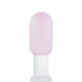 Flacon souple de voyage givré rose pour le remplissage de shampooing cosmétique. - Bouteille Unique 60ml / Rose Clair