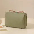 Grote matcha groene make-up tas, draagbare reis cosmetische opbergtas met rits. - L / Groen