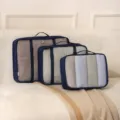 Reise Packtaschen Set 3 Stk. Koffer Organizer Taschen für Kleidung und Schuhe neu. - Cyan Netz