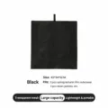 Portable black travel clothing storage bag, foldable mesh luggage organizer for suitcase trips. - M / Black
