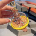 Mini finger shooting basketball machine keychain cute toy backpack pendant gift for kids. - Yellow Brown Basket No Sound Light
