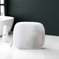 White mesh cosmetic bag portable waterproof toiletry bag travel storage pouch for women - Cubic
