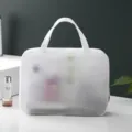 White waterproof portable EVA cosmetic bag, large capacity travel toiletry storage handbag variant. - Swimming Bag
