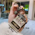 Porte-clés machine à sous aux fruits en métal pendentif de jeu mignon cadeau idéal - Métallique Argent