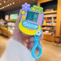 Lindo Dibujo Animado Mini Consola De Juegos Portátil Llavero Juguete Electrónico - Consola de Juegos de Flor de Cerezo Rosa