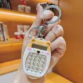 Cute Shiba Inu animal calculator keychain portable student bag pendant mini electronic gift - Orange Akita Dog Style