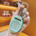 Mini dinosaur calculator keychain, cute portable bag pendant and student creative key ring. - Green Dinosaur