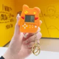 Süße Cartoon Mini Retro Handheld Tetris Spielkonsole Schlüsselanhänger Tragbares Spielzeug - Orange