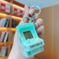 Mini Arcade Spielautomat Schlüsselanhänger tragbares elektronisches Retro Gadget Geschenk - Grün